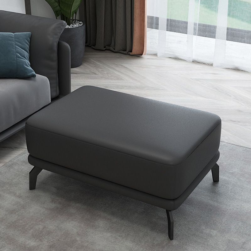 Rectangle Footstools Genuine Leather 23.4 Inch Width Standard Foot Stool