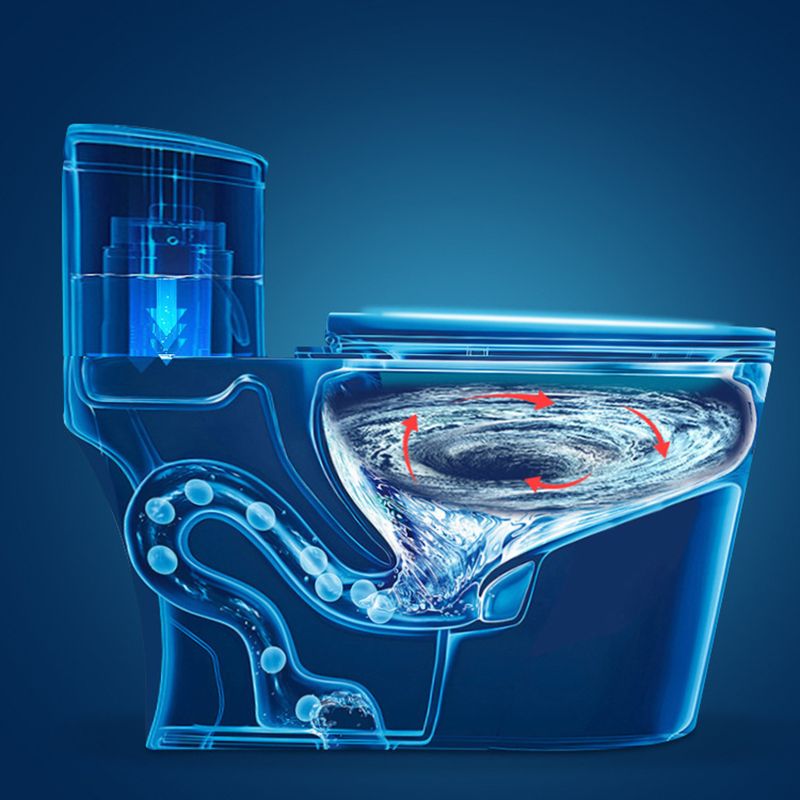 Contemporary All-In-One Toilet White Toilet Bowl with Toilet Seat