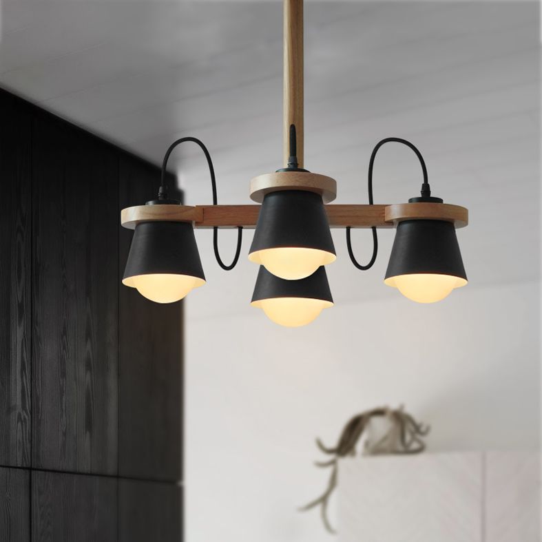 Modern Ceiling Pendant Wood Light Indoor Bedroom Shop Hotel Foyer Light