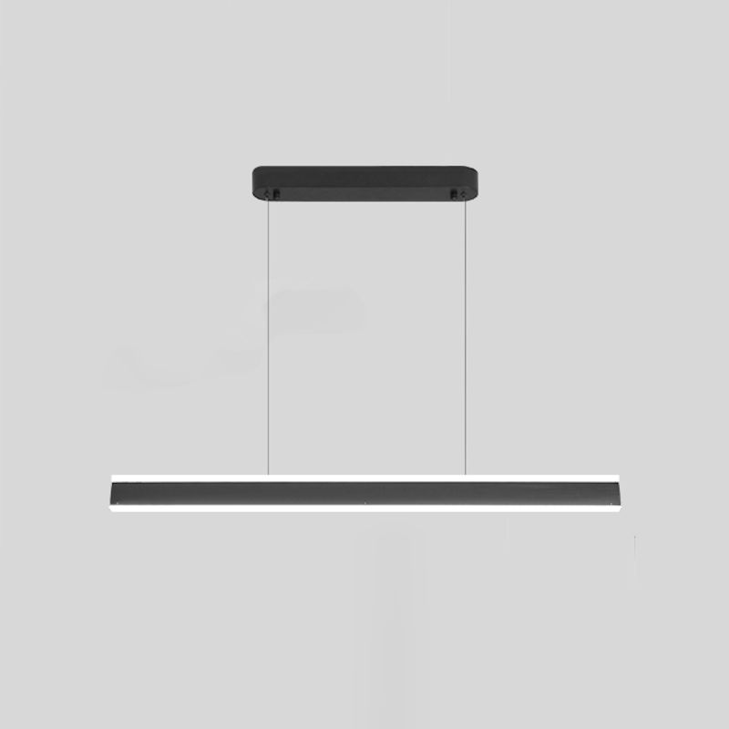 Rechteck Island Leuchte Einfache LED -Restaurant Hängende Lampe mit Acrylschatten