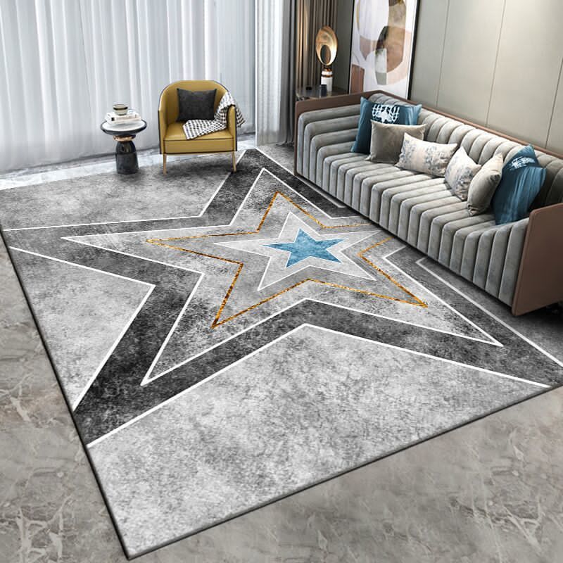 Luxury Area Carpet Funky Washable Area Rug Polyester Stain Resistant Carpet for Home Decor