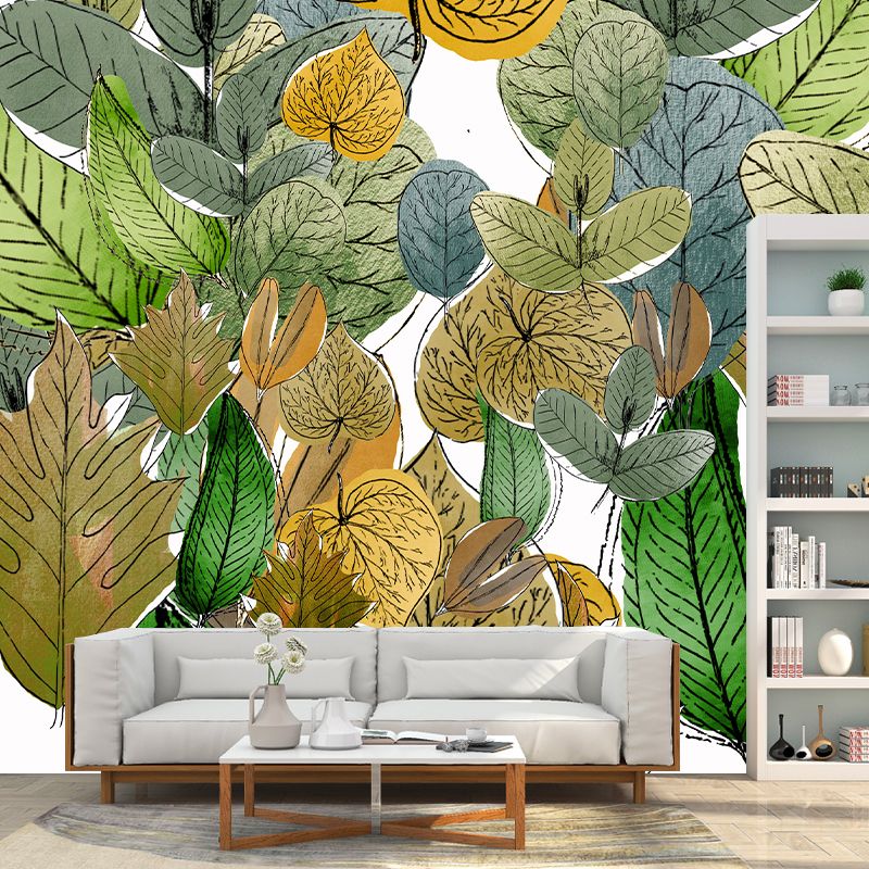 Tropical Plant Mural Moisture Resistant for Living Room and Room Wall Decor