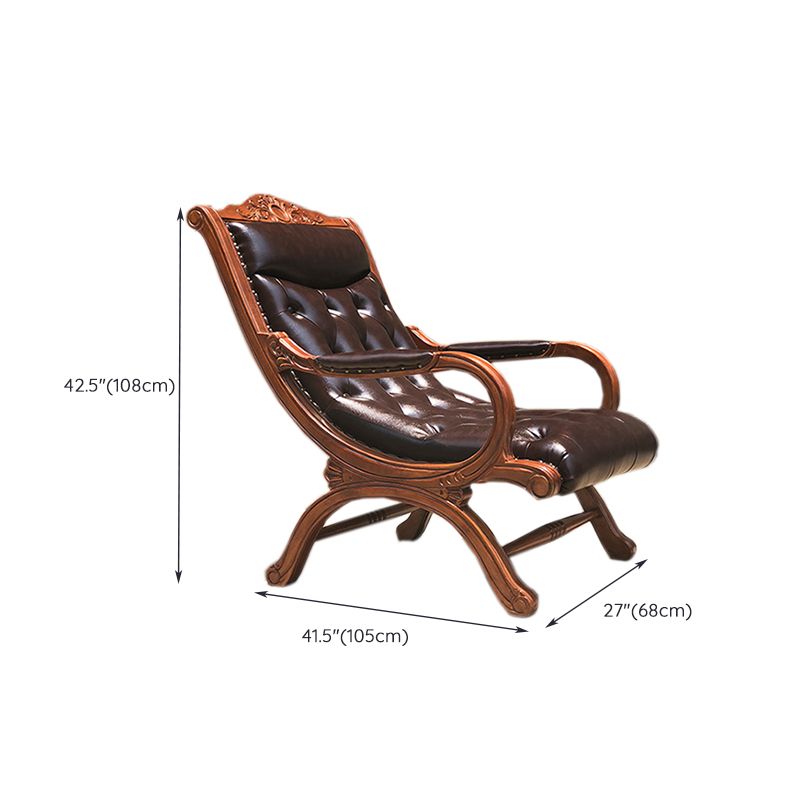 French Country Nailhead Trim Chaise Lounge Couch One Armed Lounge Chair