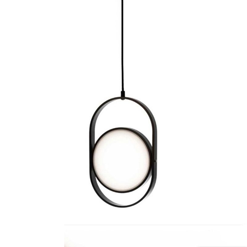 Metalen ovale tint hanglampen moderne stijl hangende montage armatuur voor slaapkamer