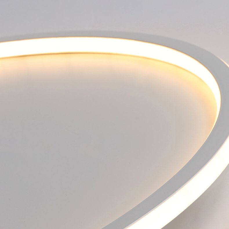 Plafonnier géométrique en aluminium encastré en acrylique blanc LED pour chambre à coucher moderne et minimaliste