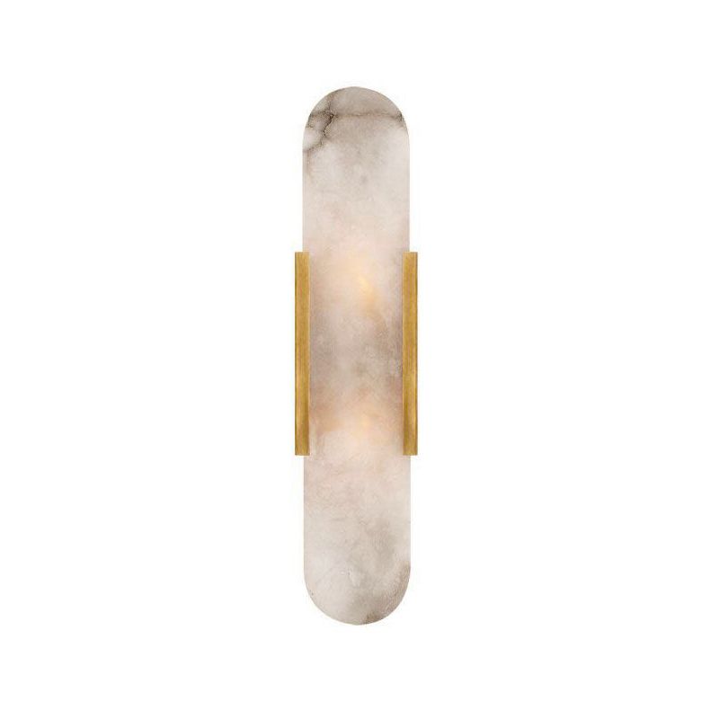 Modern Wall Mounted Light 2 Lights Stone Flush Mount Wall Sconce