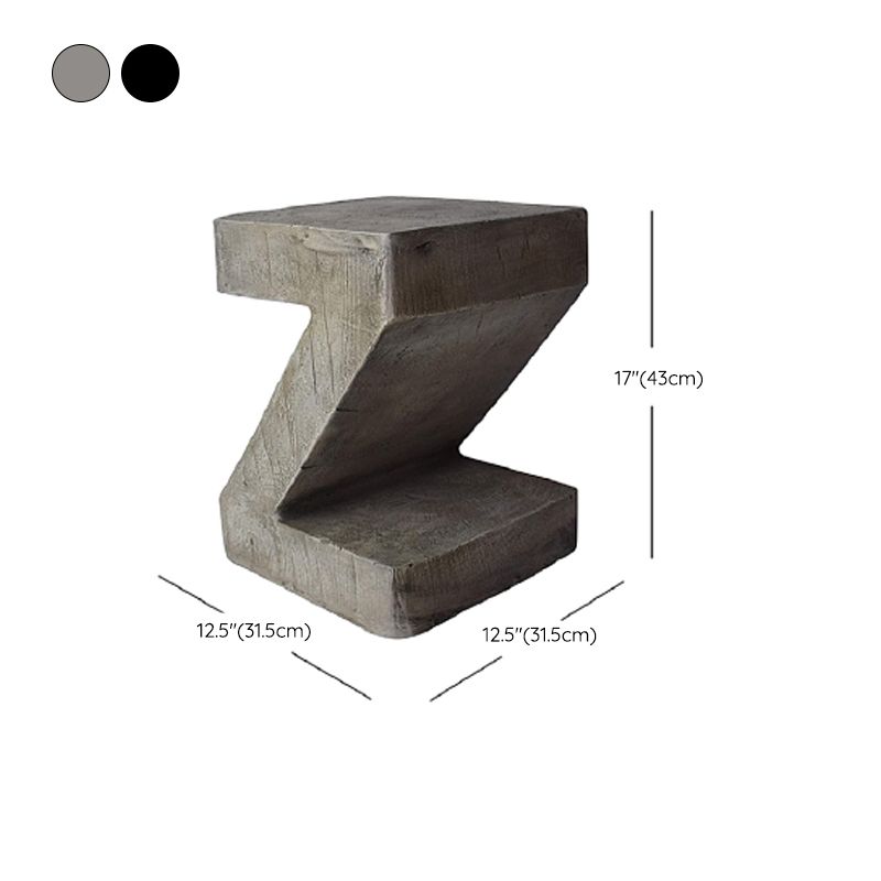 Concrete Free-Form End Table No Distressing Living Room Side Table