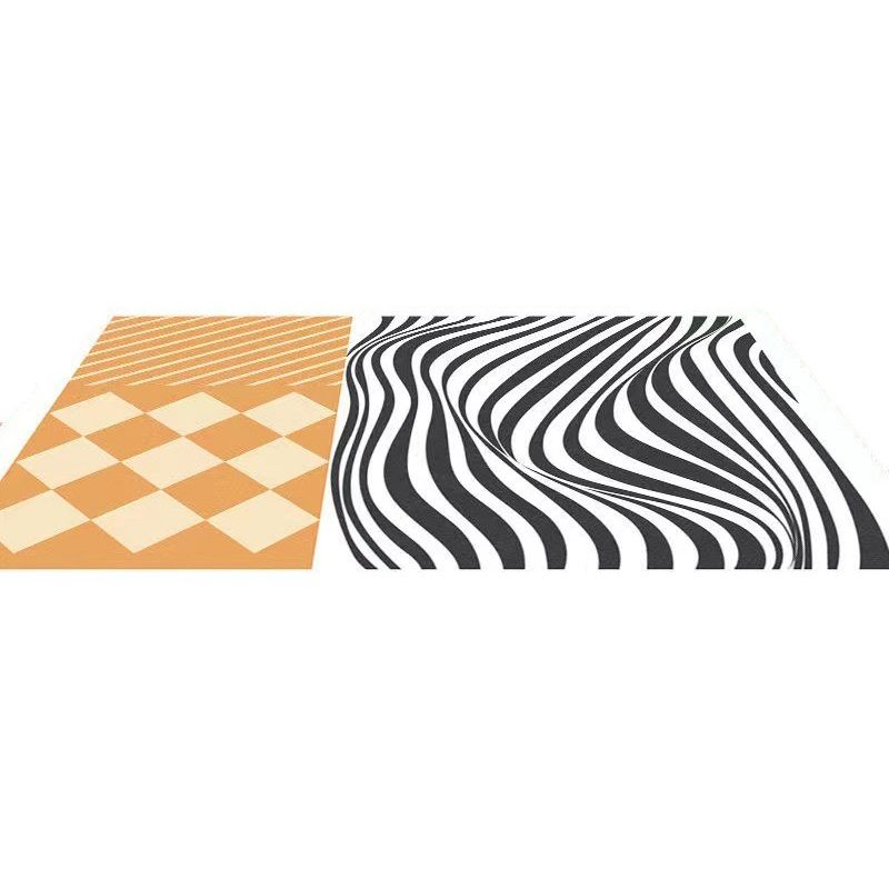 Tapis de blocage de couleur postmoderne Polyester Rapier intérieur Risque de zone lavable pour la décoration intérieure