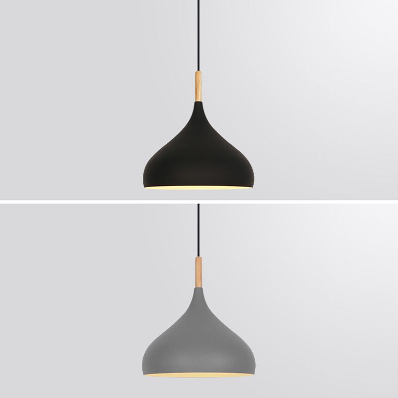 1 Light Metal Suspension Pendant Modern Wavy Dining Room Hanging Light Fixtures