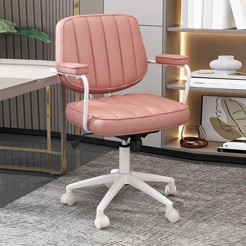 Faux Leather Task Chair Modern Adjustable Tilt Mechanism Office Chair
