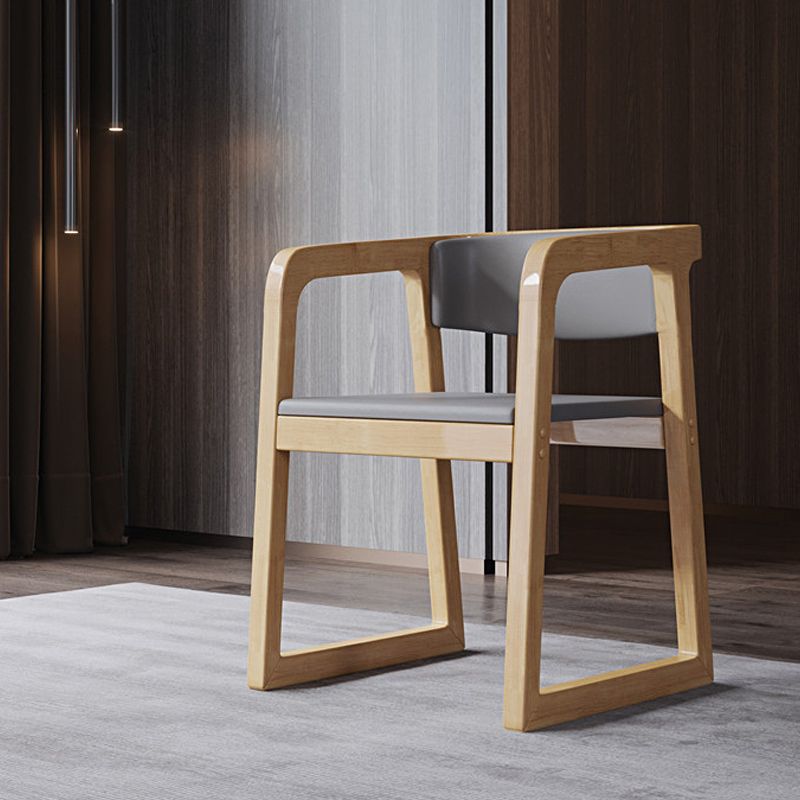 Wood Contemporary Style Indoor with Arm Chair Open Back Dining Side Chairs