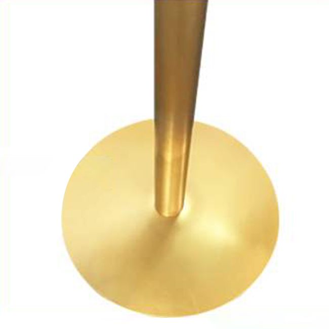 Glam Bar Dining Table Pedestal White Bistro Bar Table with Metal Base