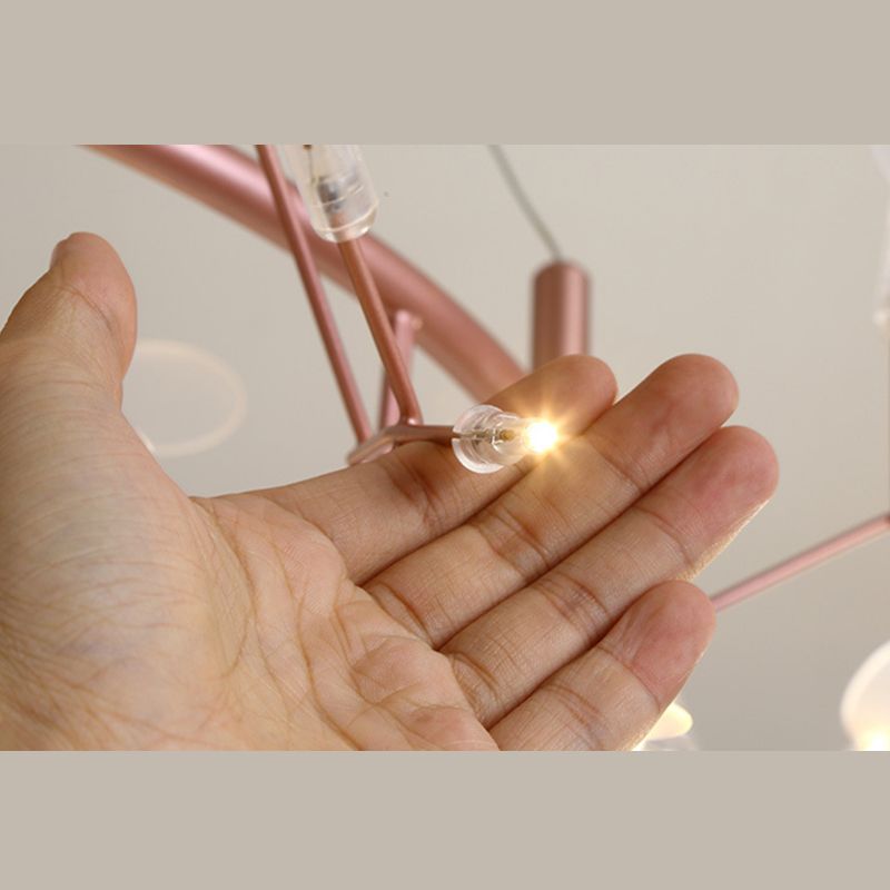 Gold de rosa contemporáneo lineal accesorios de iluminación de la isla lámpara de lámpara