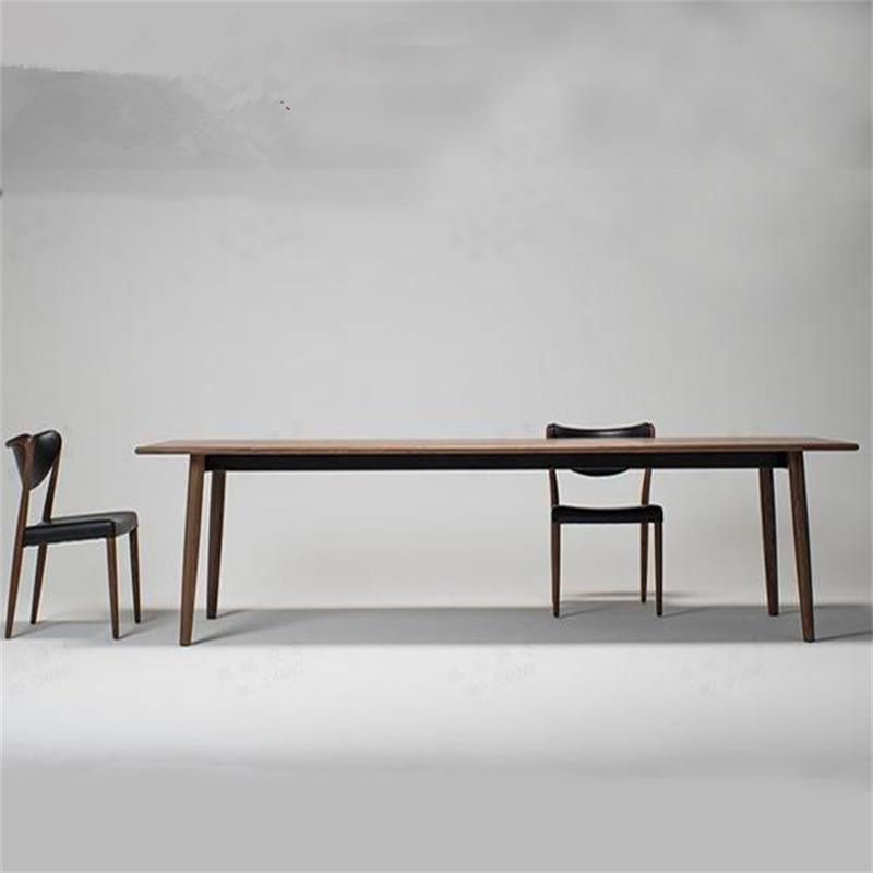 Mesa de comedor contemporánea rectángulo mesa de madera maciza con 4 patas