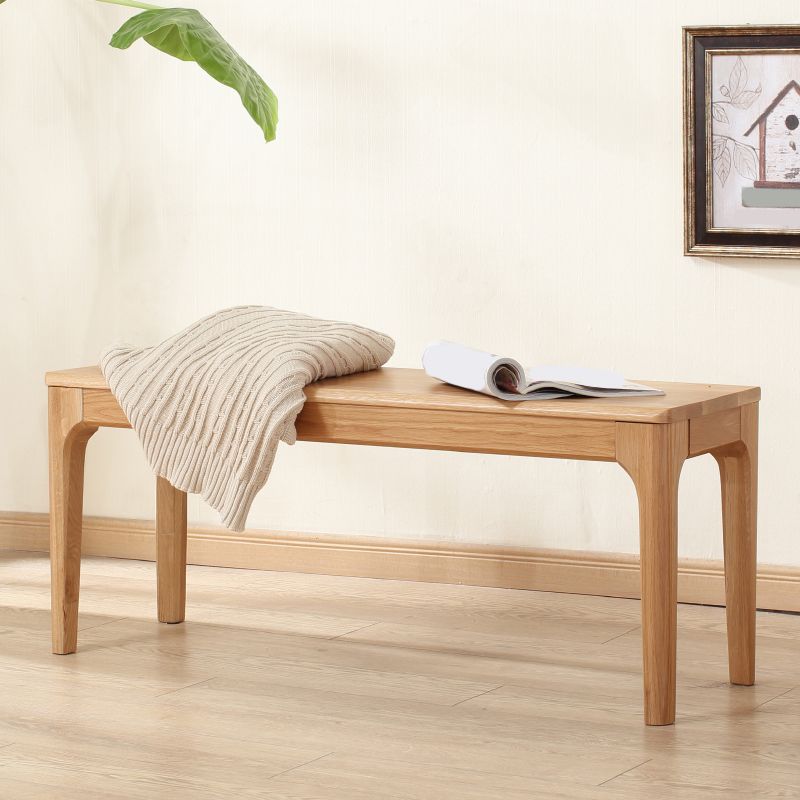 Rectangle 11.8" Wide Seating Bench Solid Wood Entryway Bench