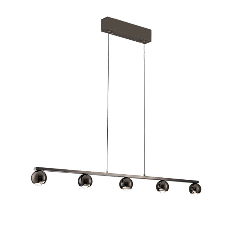 Modern Hanging Light Molecule Island Light Fixture in Black for Dining Room