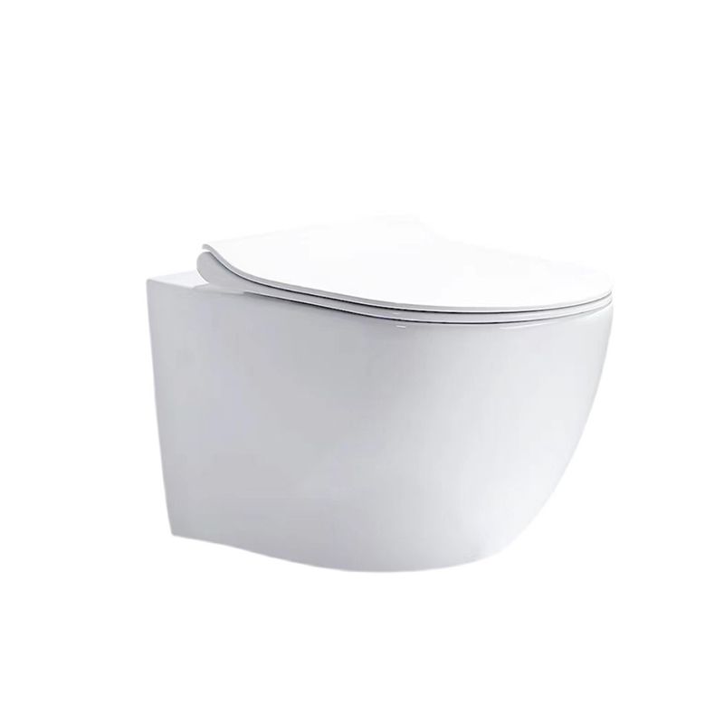 Modern Ceramic White Flush Toilet Wall Hung Urine Toilet with Seat for Bathroom
