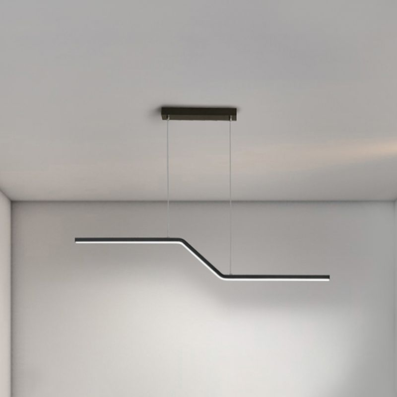 1 Light Linear Island Lights Contemporary Metal Island Éclairage Idées de cuisine