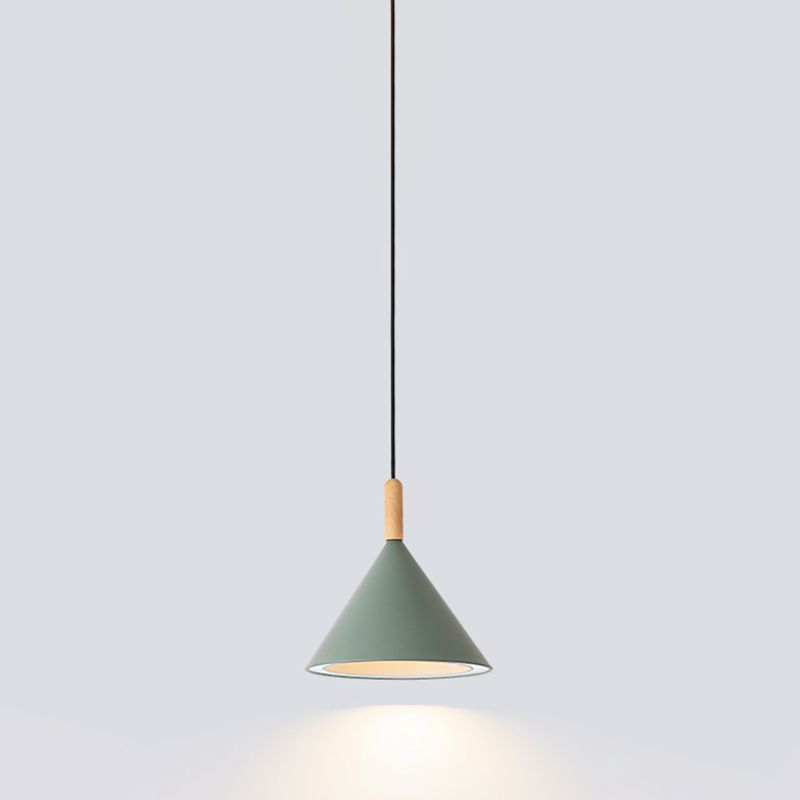 Modern Hanging Lamps 1 Head Pendant Light with Iron Shade for Living Room Bedroom