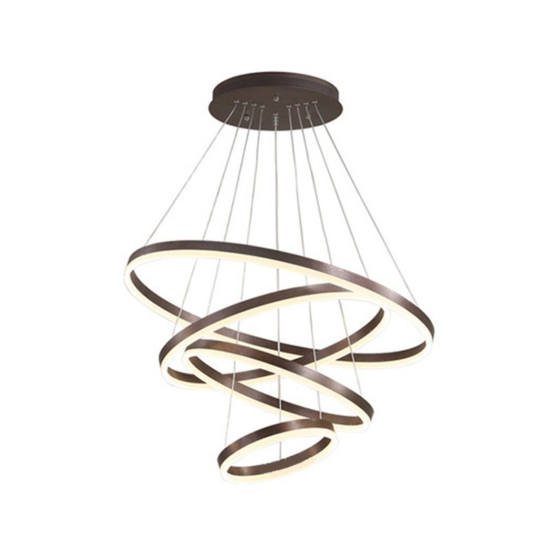 LED Acrylic Pendant Chandelier Minimalist Orbicular Living Room Suspension Light