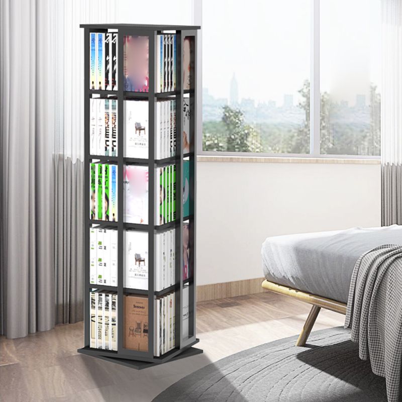 Libreria ad angolo industriale verticale aperto telaio in metallo mandato in legno scaffale in legno