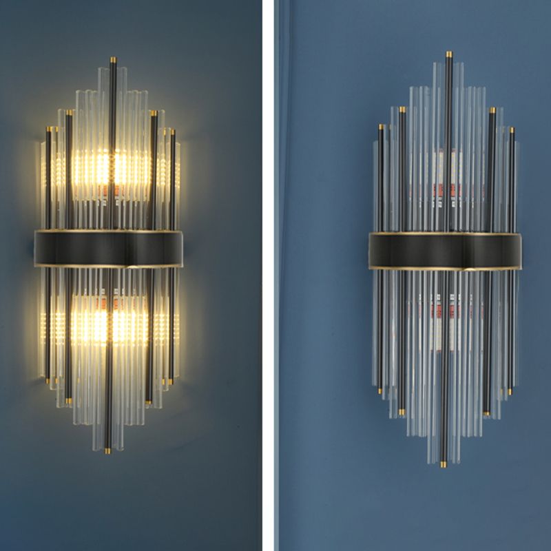 2 LA LA LA LUCCHI Crystal Fullo Scontro Scontro MOTORE UNICO MODERNO MOLTIRE LUME DELLA parete trasparente