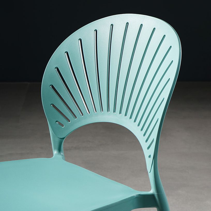 Sillas de comedor de estilo moderno, sillas laterales sin brazos de plástico para cocina