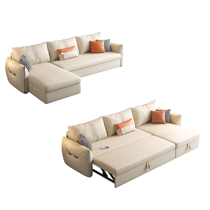 35.43" Square Arm Sleeper Modern Styled Sleeper Sofa Bed with Storage