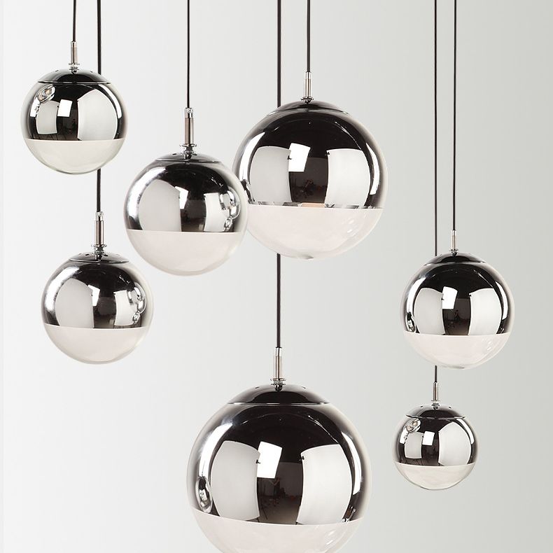 Globe Hanging Pendant Light Modern Simple Glass Pendant Light Fixtures for Restaurant