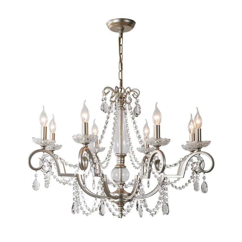 Crystal Vintage  Pendant Lighting Fixtures Silver Sputnik Hanging Lights