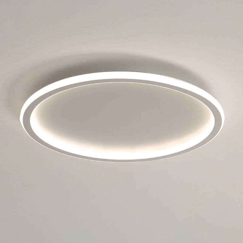 Round LED Ceiling Light Modern Ceiling Mount Lamp with Silica Gel Shade for Bedroom