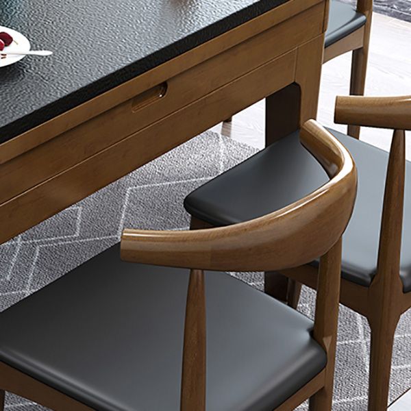 Modern Scalable Stone Dining Table Rubber Legs for Dining Room