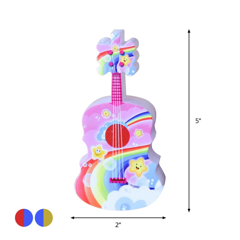 Mini plug -in lampada a parete a LED per bambini in plastica blu e giallo/rosso e blu illuminazione notturna con telecomando