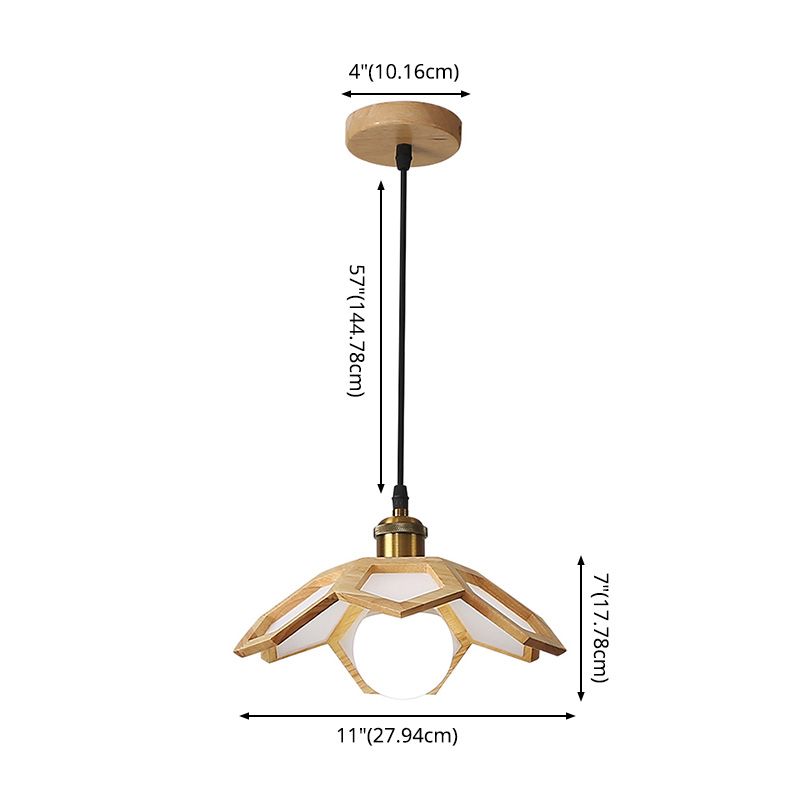 Modern Flower Pendant Lighting Fixture 1-Light Restaurant Suspension Pendant Light