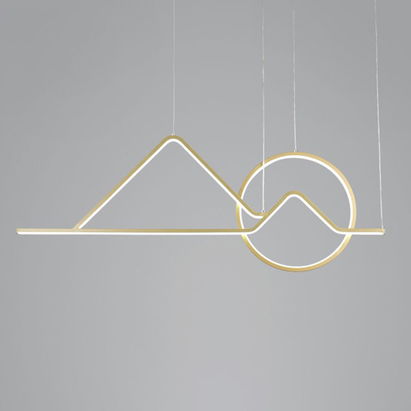 Geometric Island Lighting Modern Lighting Chandelier Metal 3 Light Island Lamps