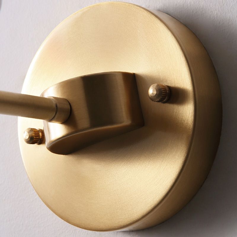 Verre en verre conical conical applique modernisme Style 1 Éclairage mural de la tête de la tête de la tête avec plaque arrière rond en laiton