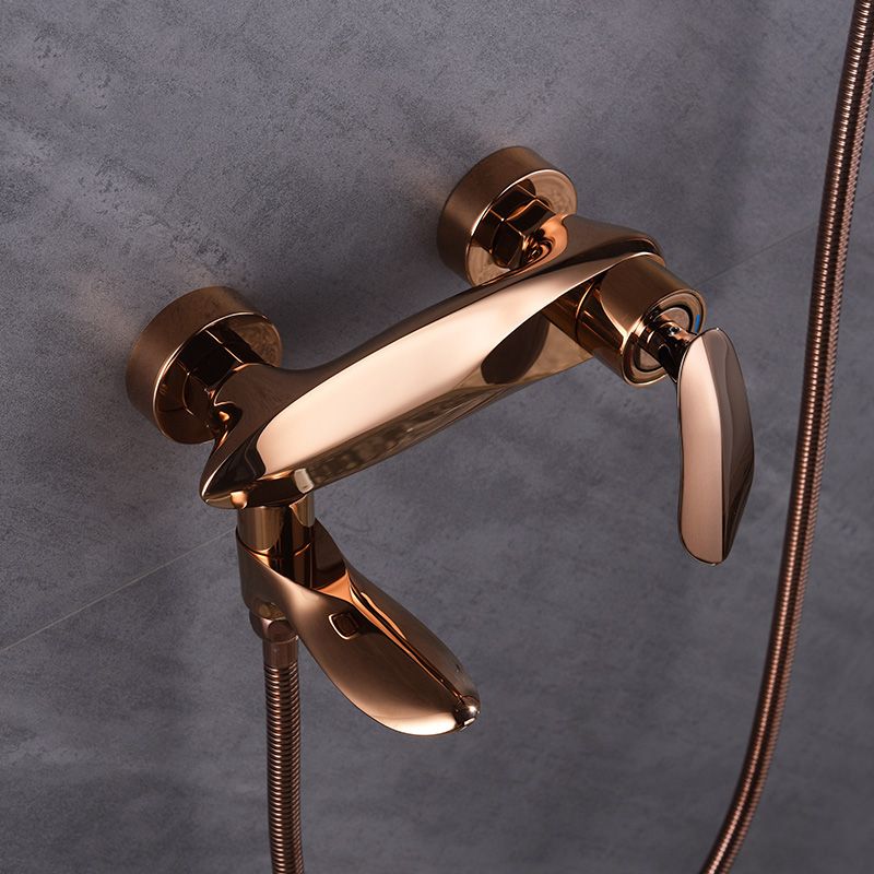Wall Mounted Modern Round Metal Shower Brass Shower Head Shower Faucet