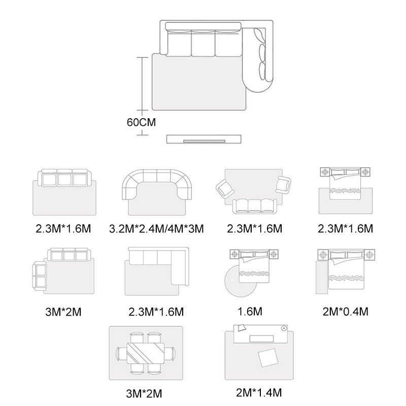 Light Blue Modern Rug Polyester Abstract Graphic Rug Non-Slip Backing Rug for Drawing Room