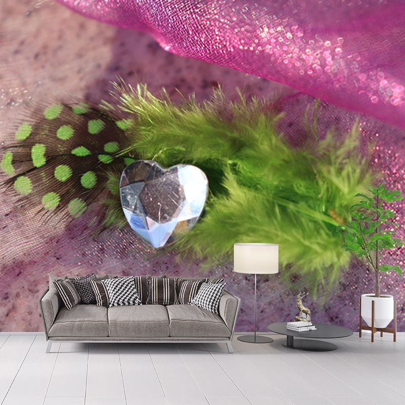 Customized Photography Feather Mural Eco-friendly Wallpaper for Home Decor