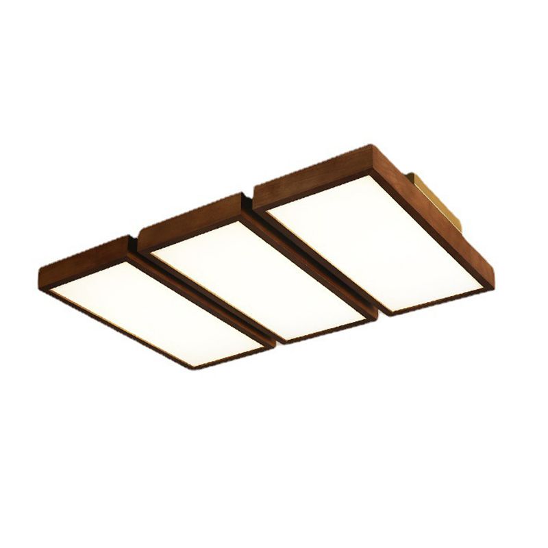 Modern Ceiling Lamp Wooden Flush Mount Light Fixture for Bedroom
