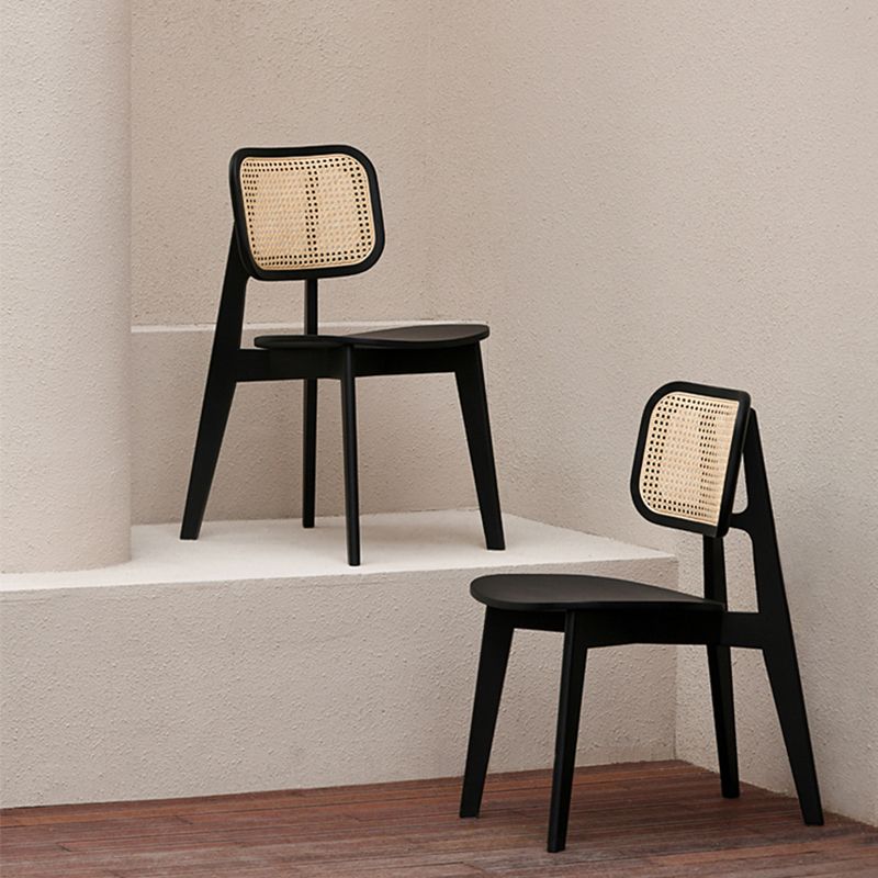 Industrial Solid Wood Armless Chair Kitchen Dining Side Chair