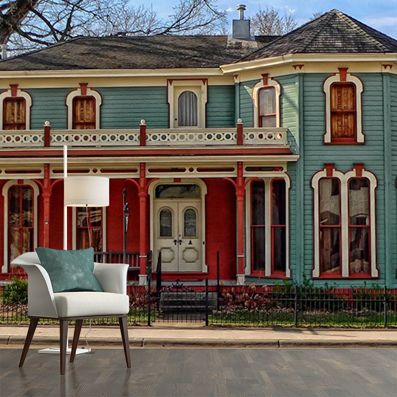 Town Scenery Mildew Resistant Wallpaper Photography Sleeping Room Wall Mural