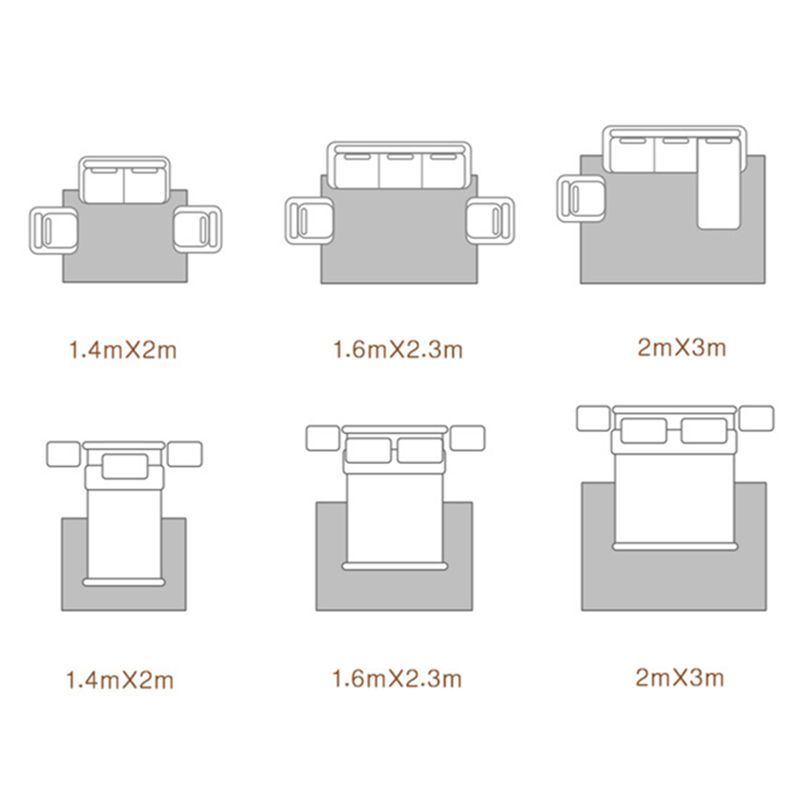 Casual Apricot Carpet Contemporary Washable Rug Indoor Area Rug for Living Room