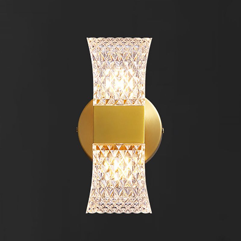 Gold Mur Sconce Postmodern Crystal Murd Murd Lightture pour le salon