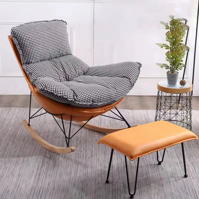 26.7" L x37.4"W x32.2"H Sewn Pillow Back Sled Chair for Living Room