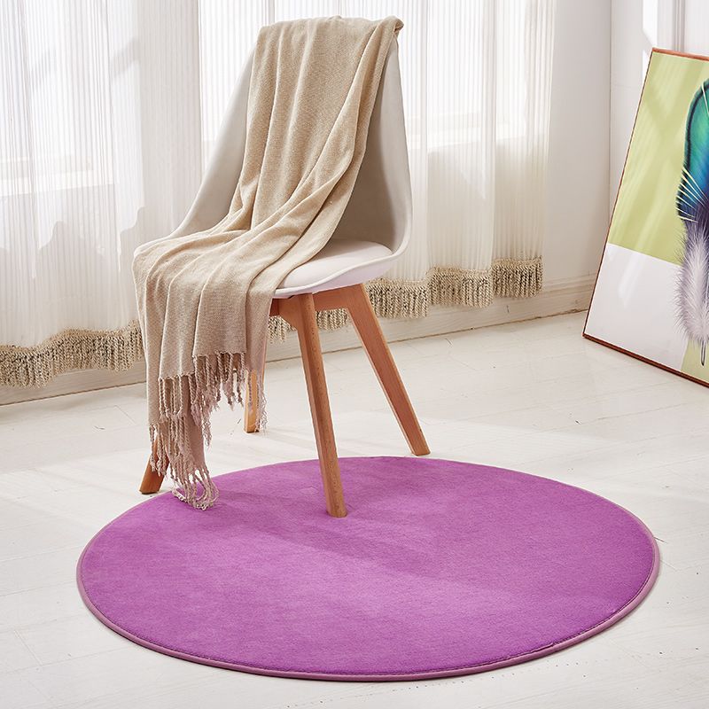 Green Living Room Area Rug Modern Polyester Area Carpet Anti-Slip Easy Care Rug