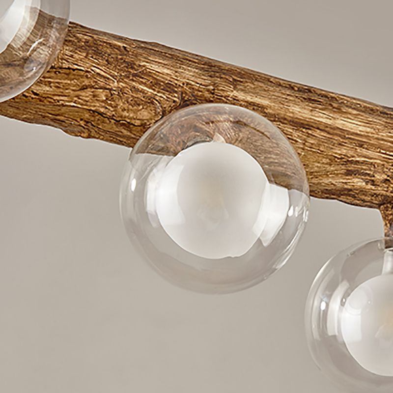 Simple Chandelier Multi Head Pendant Lighting Fixtures with Glass Shade for Dining-table