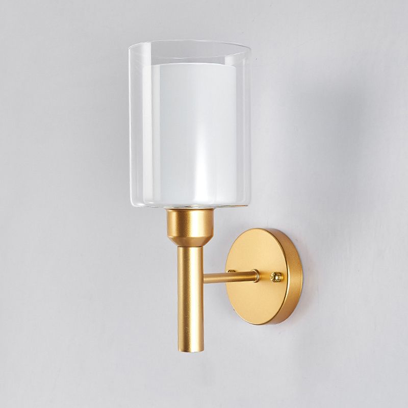 Lampada da parete in vetro di latte a 1 luce SCONCE INDUSTRIALE MONTRO MOLTO MOLTO LUCE PER CAMERA DA LETTA