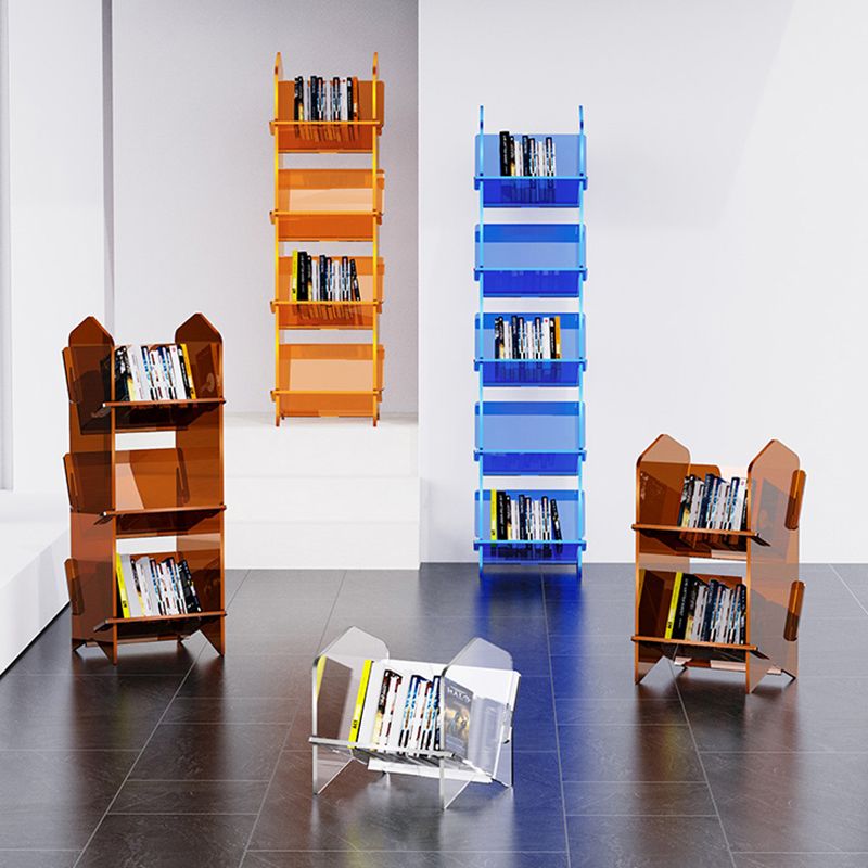 Modern Acrylic Bookcase, Geometric Bookshelf for Any Room, 12.5" L X 10" W