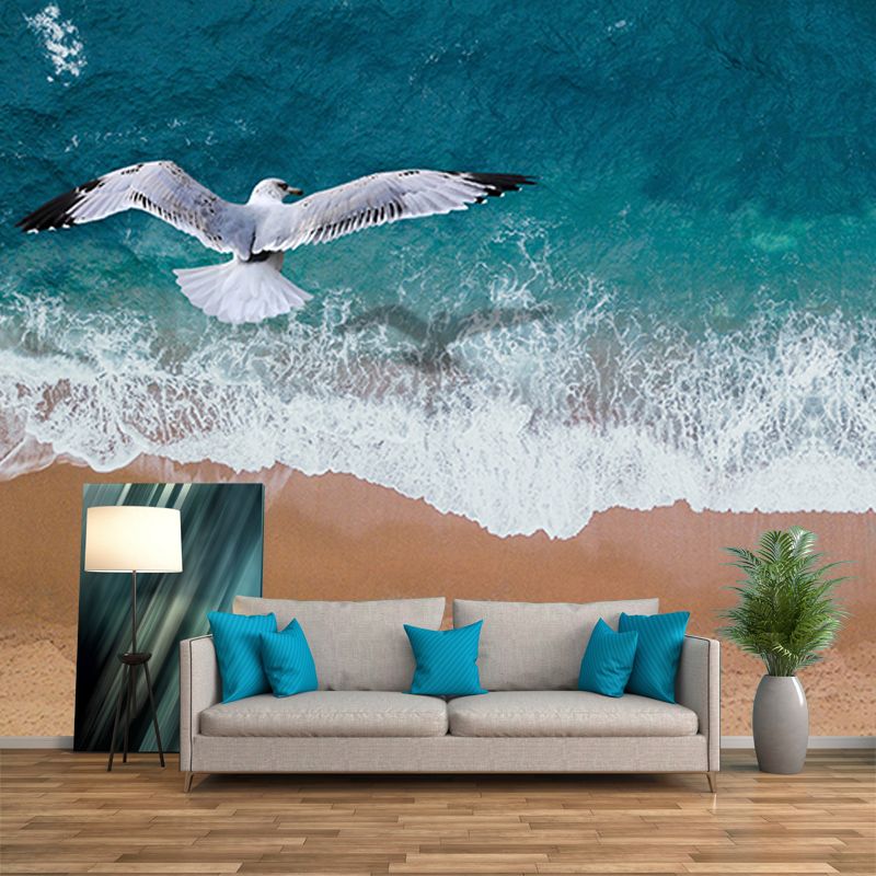 Modern Illustration Mural Wallpaper Sea Wave Indoor Wall Mural